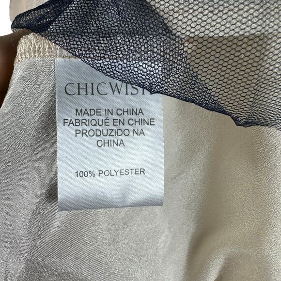 CHICWISH We Know It All Gradient Pleated Mesh Tulle Dress Women's Size Small NWT - Picture 7 of 10